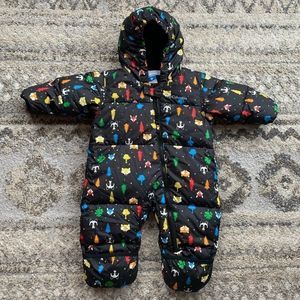 Kids Columbia Black Animal Coverall Down and Feather 12m